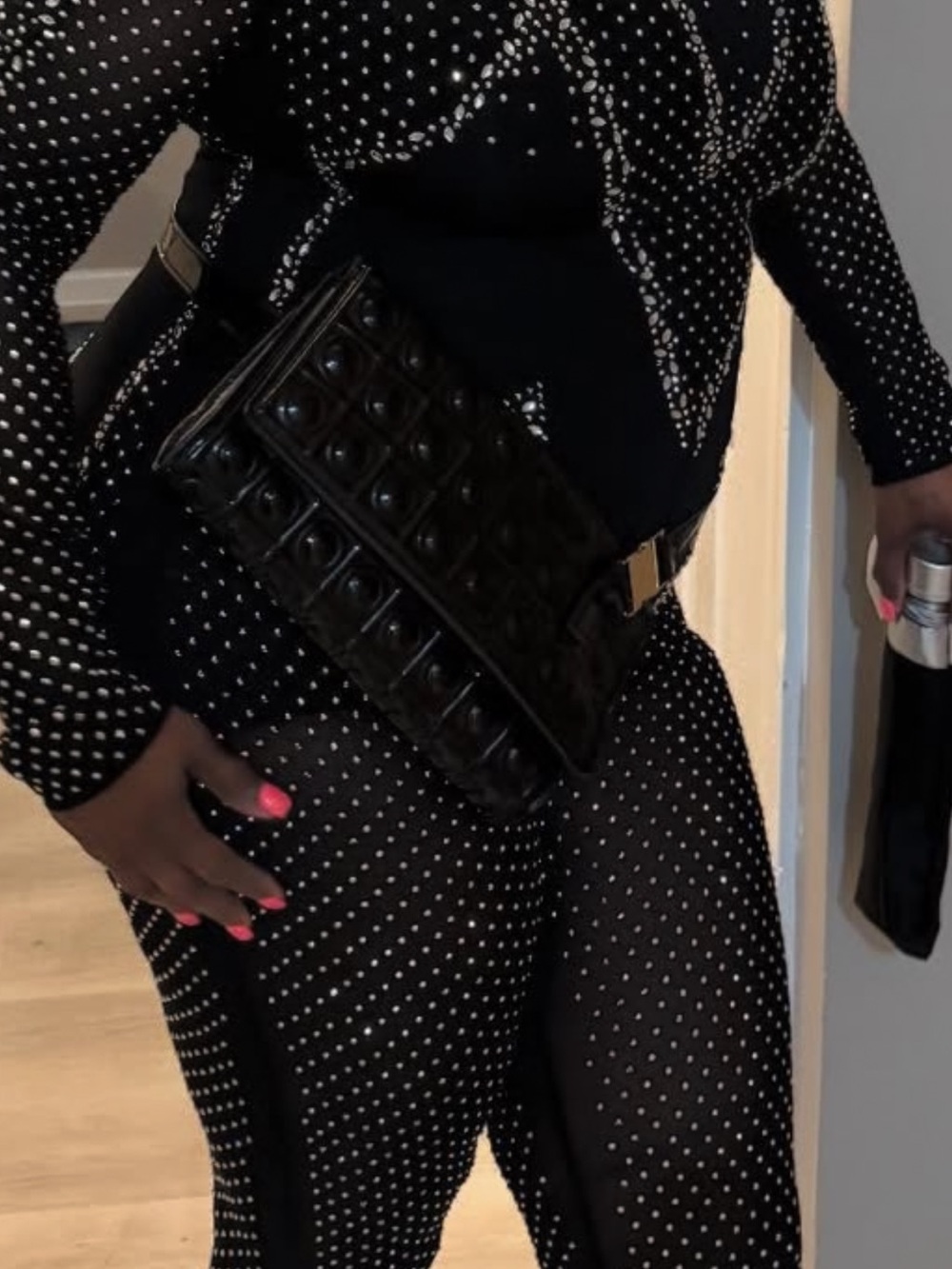 Sculpted Black Quilted Belt Bag - Sleek Women’s Waist Pouch
